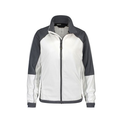 Dassy® - Kazan Women Zweifarbige Fleecejacke für Damen, weiß/zementgrau, Größe XL