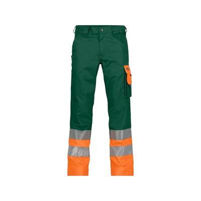 Dassy® - Omaha Warnschutzhose, flaschengrün/neonorange, Schrittlänge Minus, Größe 48