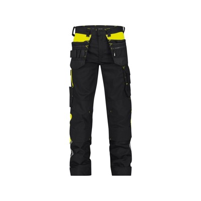 Dassy® - LOGIX - SHANGHAI Arbeitshose, schwarz/warngelb, Langgröße, Größe 58