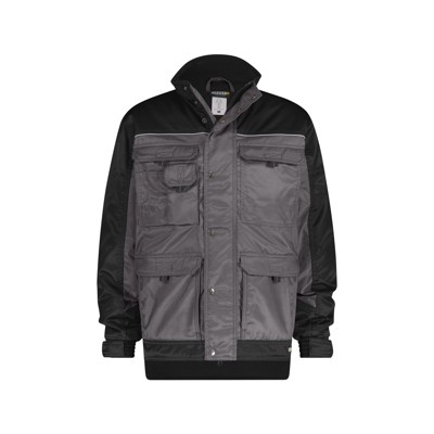 Dassy® - Tignes Zweifarbige Beaver Winterjacke, zementgrau/schwarz, Größe 3XL
