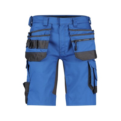 Dassy® - Trix Arbeitsshorts mit Stretch und Holstertaschen, azurblau/anthrazit, Schrittlänge Standard, Größe 52