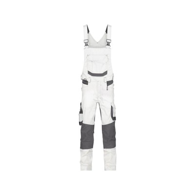 Dassy® - Tronix Painters Malerlatzhose mit Stretch und Kniepolstertaschen, weiß/anthrazit, Schrittlänge Standard, Größe 52