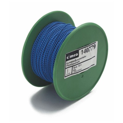 cimco® - Kunststoffummantelter Plombendraht, Spule 100 m, blau 0,5 x 0,6mm