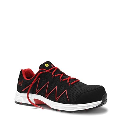 ELTEN - Sicherheitshalbschuh jo_SPEEDY black-red Low 12141, ESD S1P, Größe 40