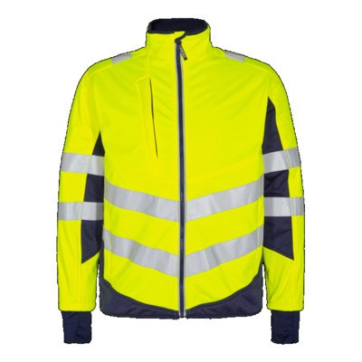 Engel - Safety Softshelljacke 1158-237, Warngelb/Blue Ink, Größe 4XL