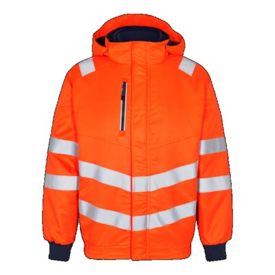 Engel - Safety Pilotjacke 1246-930, Warnorange/Blue ink, Größe 5XL