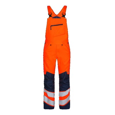 Engel - Safety Latzhose 3544-314, Warnorange/Blue ink, Größe 31