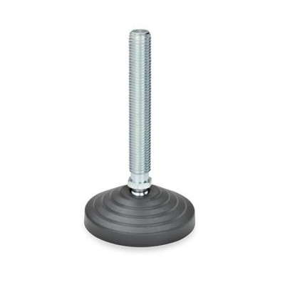 Ganter Norm® - 344-80-M16-68-A Gelenkfüße, Fuß Kunststoff / Verstellspindel Stahl