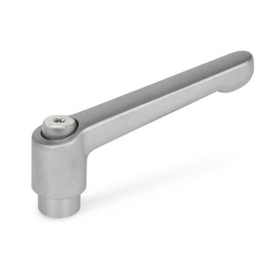 Ganter Norm® - 300.5-78-B10-IS Verstellbare Edelstahl-Klemmhebel, mit Buchse, matt gestrahlt