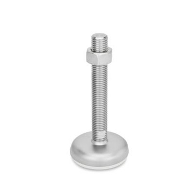 Ganter Norm® - 31-100-M20-125-B2-TK Edelstahl-Stellfüße, mit Gummiauflage