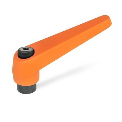 Ganter Norm® - 101-25-M12-OS Verstellbare Klemmhebel, Zink-Druckguss, Buchse Stahl
