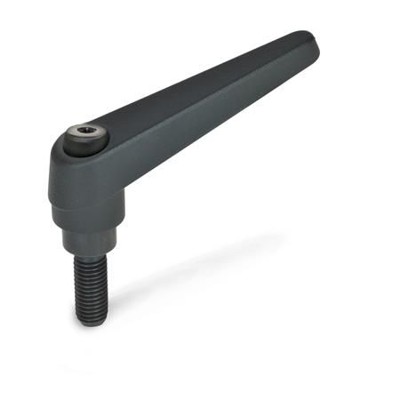 Ganter Norm® - 101-14-M5-40-SW Verstellbare Klemmhebel, Zink-Druckguss, Schraube Stahl