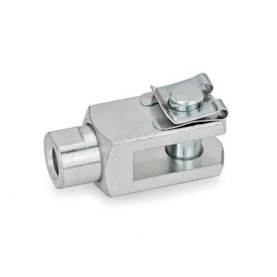 Ganter Norm® - 751.1-8-16-M8-SL Gabelgelenke mit drehbarem Schaft