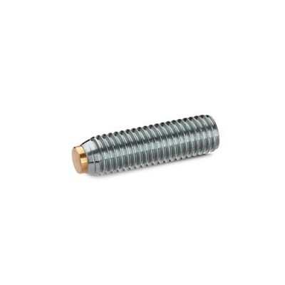Ganter Norm® - 913.5-M10-63-MS Gewindestifte mit Messing- / Kunststoff-Zapfen, Edelstahl