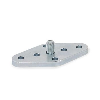 Ganter Norm® - 1050.2-2-L-ST-ZB Flansche für Schnellverschluss-Kupplungen GN 1050 und Zapfen GN 1050.1