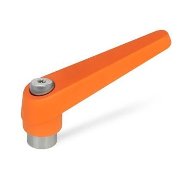 Ganter Norm® - 101.1-14-M6-OS Verstellbare Klemmhebel, Zink-Druckguss, Buchse Edelstahl