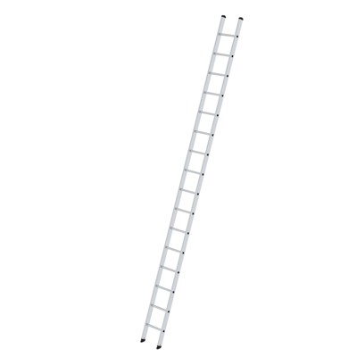 MUNK Günzburger Steigtechnik - Anlegeleiter 16 Sprossen, Aluminium, L 4700mm, B 350mm, AH 5800mm