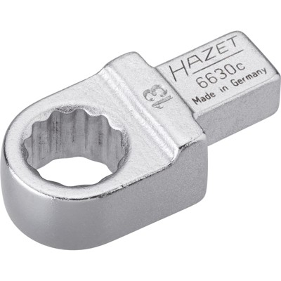 HAZET - Einsteck-Ringschlüssel 6630C-13, Vierkant 9 x 12mm, Doppel-Sechskant 13mm