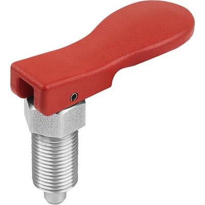KIPP - ARRETIERBOLZEN MIT EXZENTERGRIFF GR.1 M10X1, D=5, FORM:A, OHNE KONTERMUTTER, EDELSTAHL UNGEHÄRTET UND BLANK,