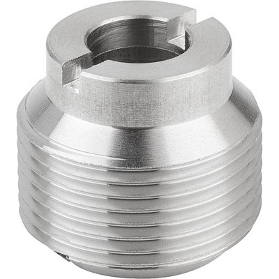 KIPP - AUFNAHMEBUCHSE D1=M24X1,5, D=10, EDELSTAHL 1.4305 BLANK
