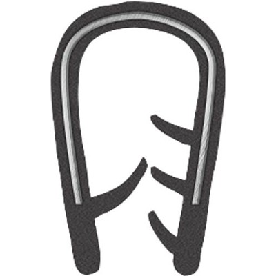 KIPP - KANTENSCHUTZPROFIL OHNE DICHTUNG 10000X11X15,8, FORM:C, PVC SCHWARZ L=10 METER