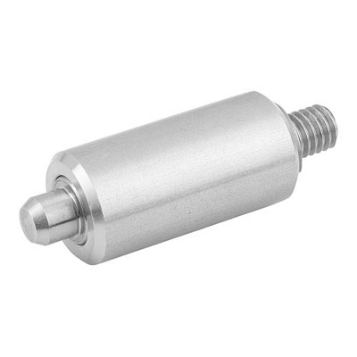 KIPP - ARRETIERBOLZEN OHNE BUND GR.3, D1=18, D=8, L=56, FORM:N MIT GEWINDEZAPFEN OHNE RASTNUT, EDELSTAHL UNGEHÄRTET