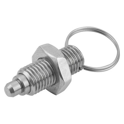 KIPP - ARRETIERBOLZEN OHNE BUND GR.3 D1=M16X1,5, D=8, FORM:U MIT KONTERMUTTER, EDELSTAHL GEHÄRTET