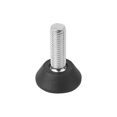 KIPP - STELLFUß RUND M10X55, D=47, POLYAMID, KOMP:STAHL