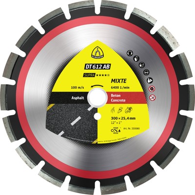 KLINGSPOR - Diamanttrennscheibe DT 612 AB, 400 x 3,6 x 20mm 24 Segmente 40 x 3,6 x 10mm