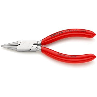 KNIPEX® - Greifzange 37 43 125 rund, spitz zulaufend verchromt kstüberz. 125mm