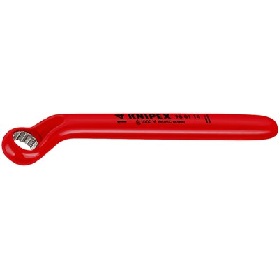 KNIPEX® - Einringschlüssel 98 01 17 gekr. isol. IEC 60900 DIN EN 60900 SW 17mm 205mm