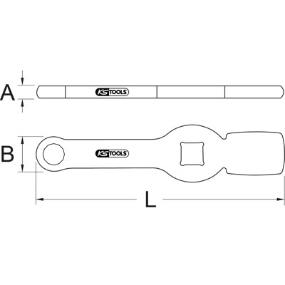 KSTOOLS® - 3/4" Schlag-Zwölfkant-Schlüssel mit 2 Schlagflächen, 21 mm