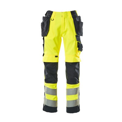 MASCOT® - Wigan Hose mit Hängetaschen SAFE SUPREME, hi-vis Gelb/Schwarzblau, Größe 90C60