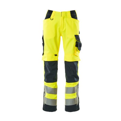 MASCOT® - Kendal Hose mit Knietaschen SAFE SUPREME, hi-vis Gelb/Schwarzblau, Größe 90C52