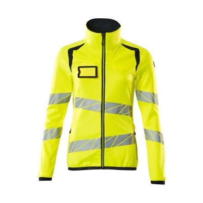 MASCOT® - Fleecepullover mit Reißverschluss - ACCELERATE SAFE - hi-vis Gelb/Schwarzblau, Gr. L