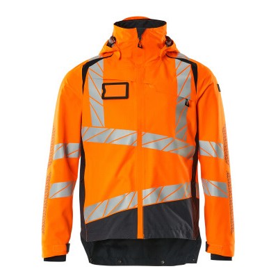 MASCOT® - Hard Shell Jacke ACCELERATE SAFE, hi-vis Orange/Schwarzblau, Größe M