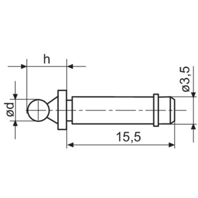 Mahr - Kugelmesseinsatz mit HM-Kugel Ø 1,75 mm / Ø 3,5x15,5mm