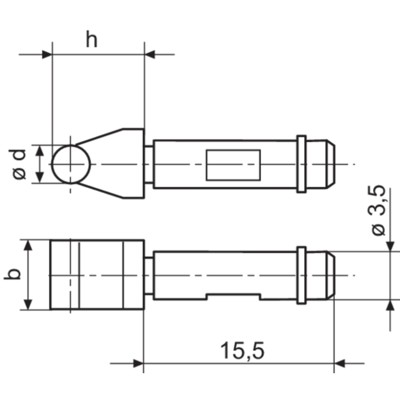 Mahr - Messeinsatz mit HM-Rolle Ø 1,5 mm / Ø3,5x15,5mm