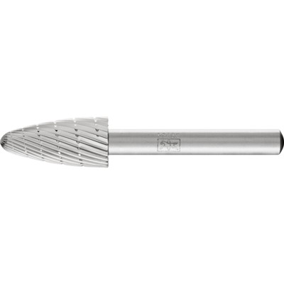 PFERD - HSS Frässtift Baumform H Ø 12x25 mm Schaft-Ø 6 mm Z 3 universal mittel fein Spanbrecher