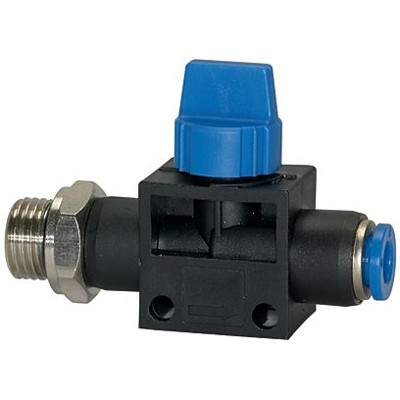 RIEGLER® - Absperrventil »Blaue Serie«, Steckanschluss, G 1/4" A, Schlauch -Ø 8