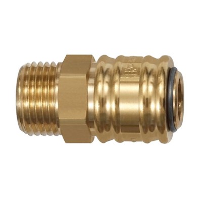 RIEGLER® - Schnellverschlusskupplung NW 7,2, Messing blank, G 1/4" A