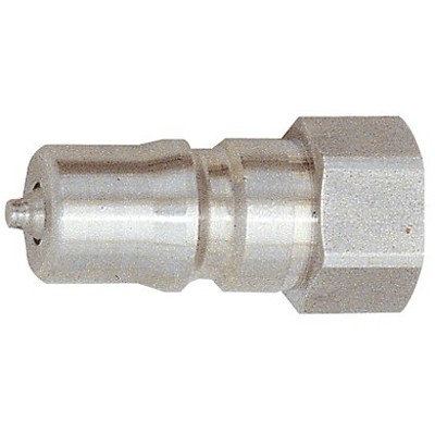 RIEGLER® - Verschlussnippel beidseitig absperrend, Edelstahl 1.4305, G 1/2" I, NW 11