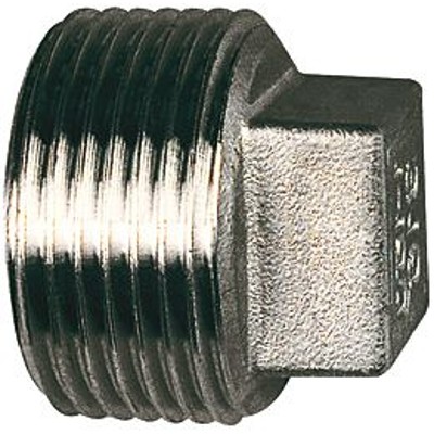RIEGLER® - Verschlussstopfen, Vierkant, G 3/4", SW 17, Edelstahl 1.4408