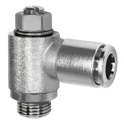 RIEGLER® - Drosselrückschlagventil, Abluft, G 1/8", Steckverbindung 6