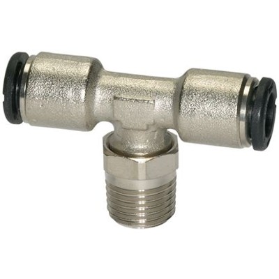 RIEGLER® - T-Steckverschraubung »click-clock«, drehbar, R 1/8" außen Ø 6mm