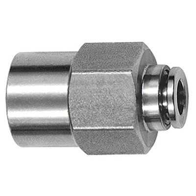 RIEGLER® - Gerade Steckverschraubung, G 3/8" I, Schlauch-Ø 8, Edelstahl 1.4404