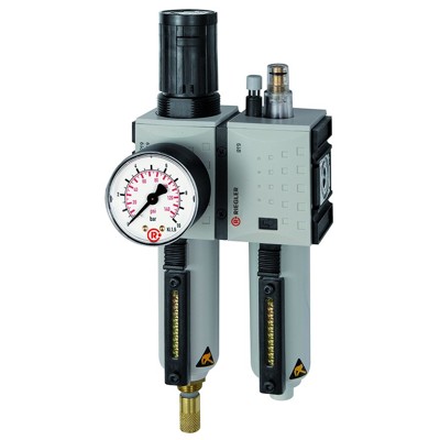 RIEGLER® - Wartungseinheit 2-teilig »FUTURA«, Metallbehälter, BG4, G 3/4", 0,5-16 bar, VA