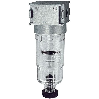 RIEGLER® - Vorfilter »multifix-mini«, mit PC-Behälter, 0,3 µm, BG 0, G 1/8