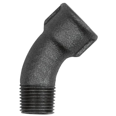 RIEGLER® - Bogen 40, 45°, Rp 1/4" I, R 1/4" A, Temperguss schwarz