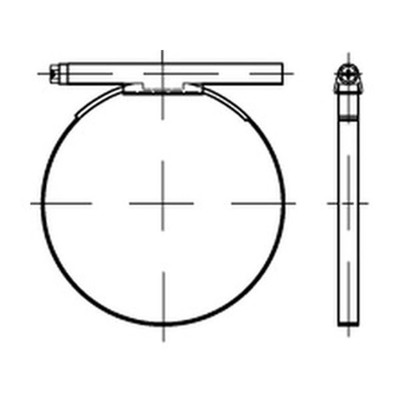 Schlauchschelle DIN 3017 Form A W1 Stahl verzinkt ø25-40 x 9mm